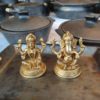 Brass Ganesh Laxmi Set  Round Base Small