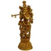 Krishna Living Room Decorative Brass Satue