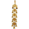 Bells Wind Chims Yellow Finish With Religious Figures