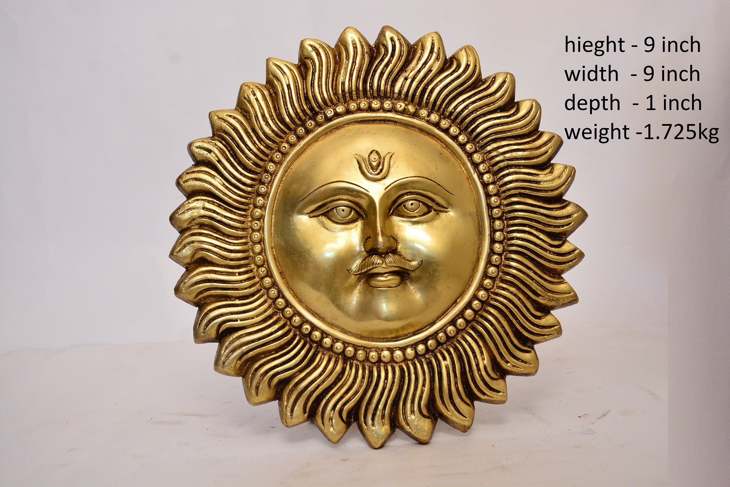 Brass Sun Mask Wall Hanging – Indian Handicrafts